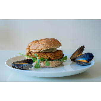 Nieuw: Zeeuwse mosselburger 110 gram