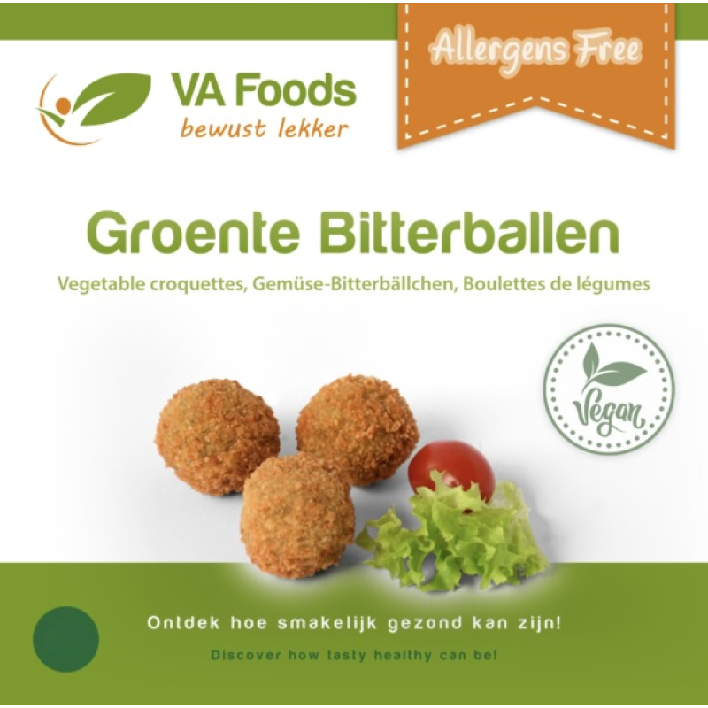 Groentebitterballen 25 gram (allergeenvrij en vegan)